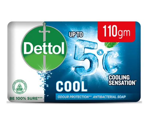 Dettol Antibacterial Soap Bar Effective Germ Protection Cool 110gm