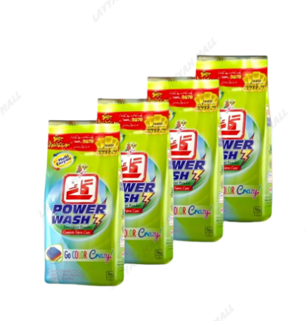Gai Soap Power Wash 1KG Washing Powder ( Pack of 4 )