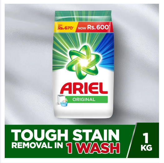 Ariel Detergent Washing Powder Original – 1kg Pack