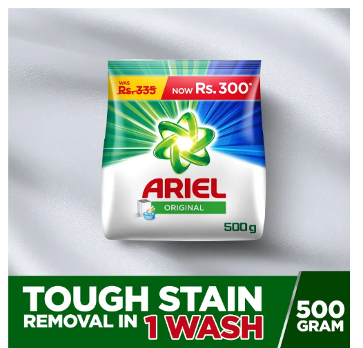 Ariel Detergent Washing Powder Original – 500g Pack