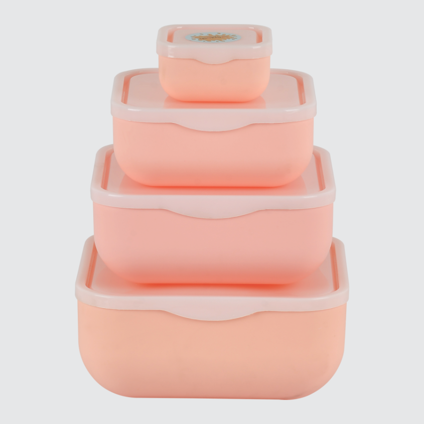 Splash Bowl Set Square 4 in 1 Extra Large with Lids