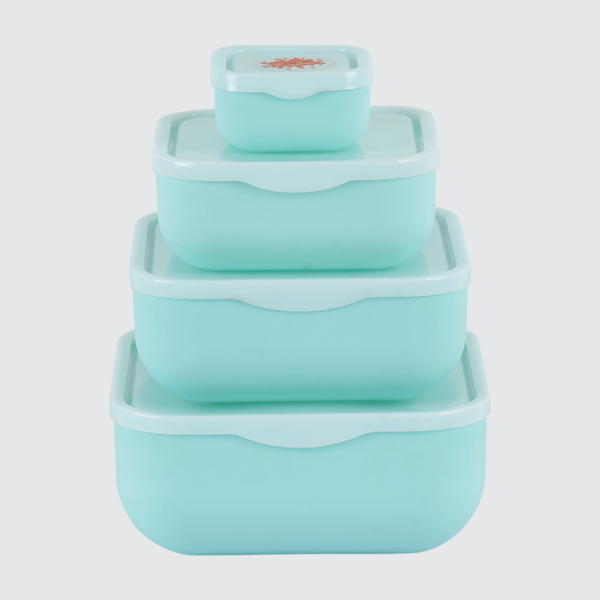 Splash Bowl Set Square 4 in 1 Large with Lids