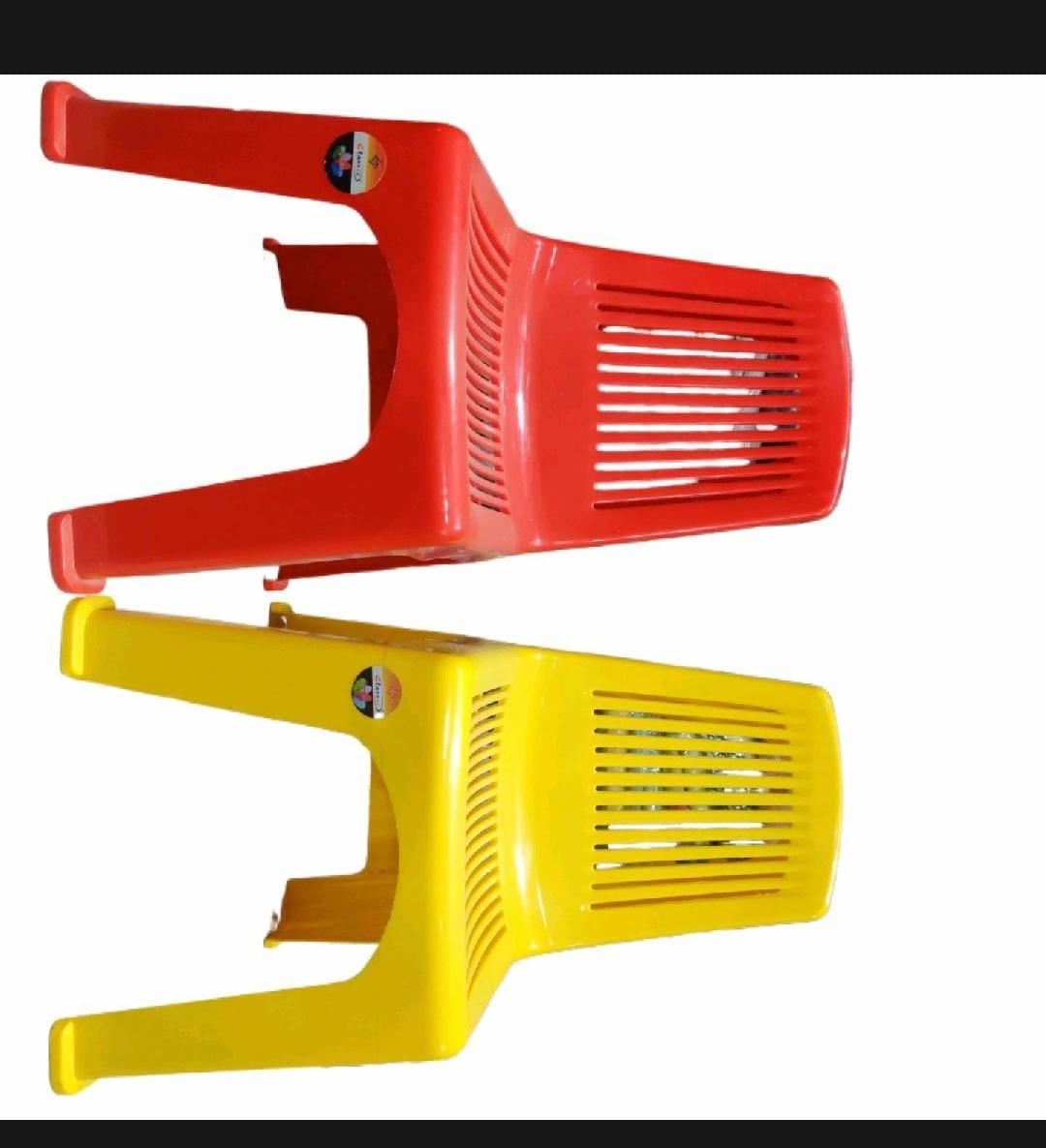 Plastic chairs for children in different colors