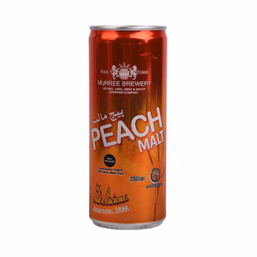 Peach Malt 250ml Tin Pack of 24