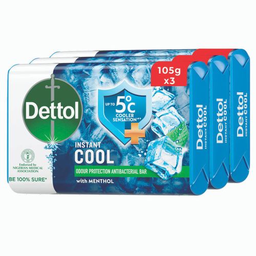 Dettol Cool Antibacterial Soap 3 in 1 Pack 110gm