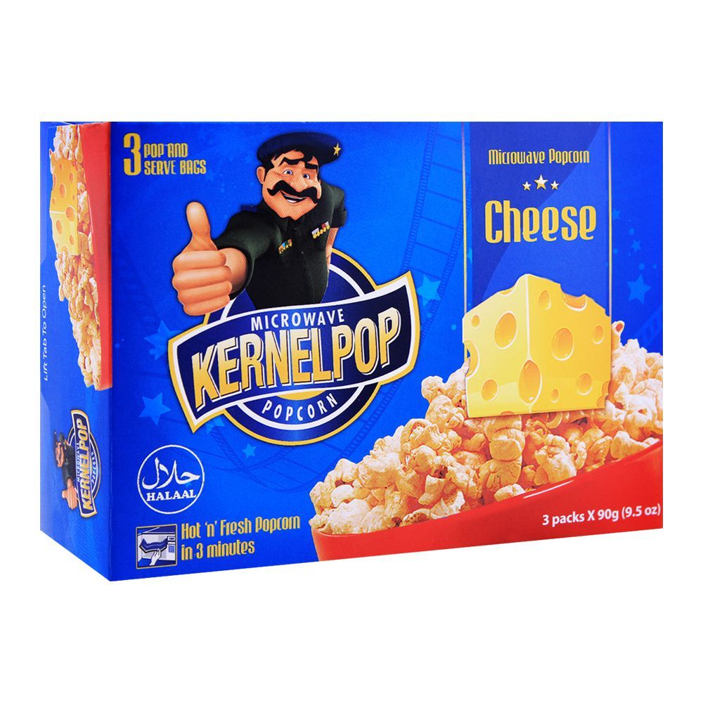 Kernelpop Popcorn Cheese 90gm x 3 Packs