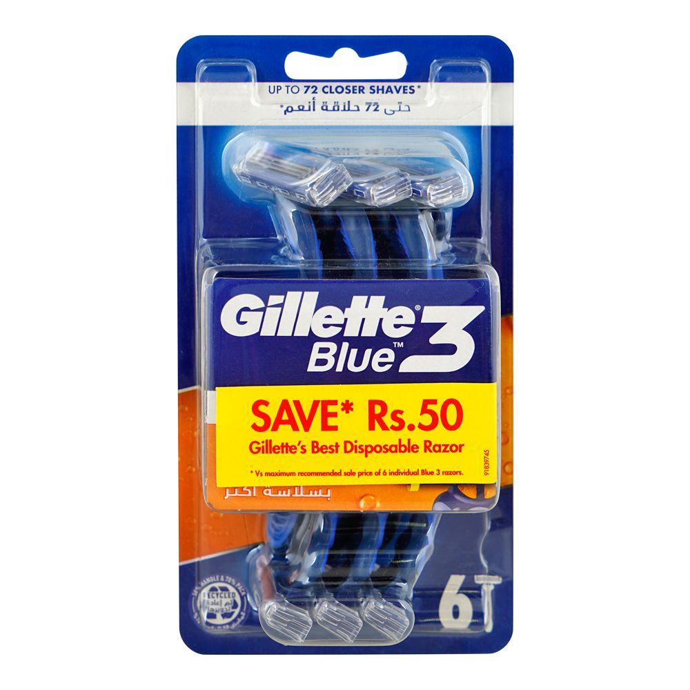 Gillette Blue 3 Comfort 6 Disposable Razors