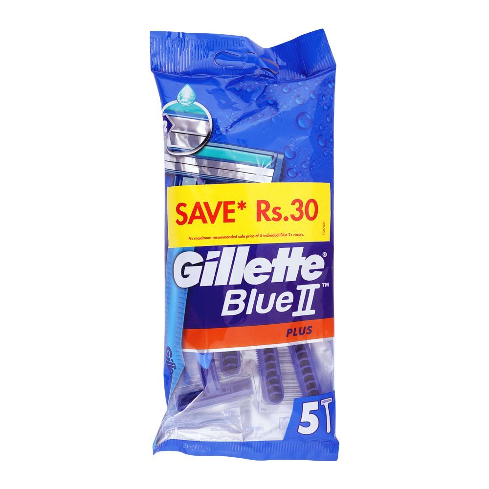Gillette Blue II Plus 5 Disposable Shaving Razors
