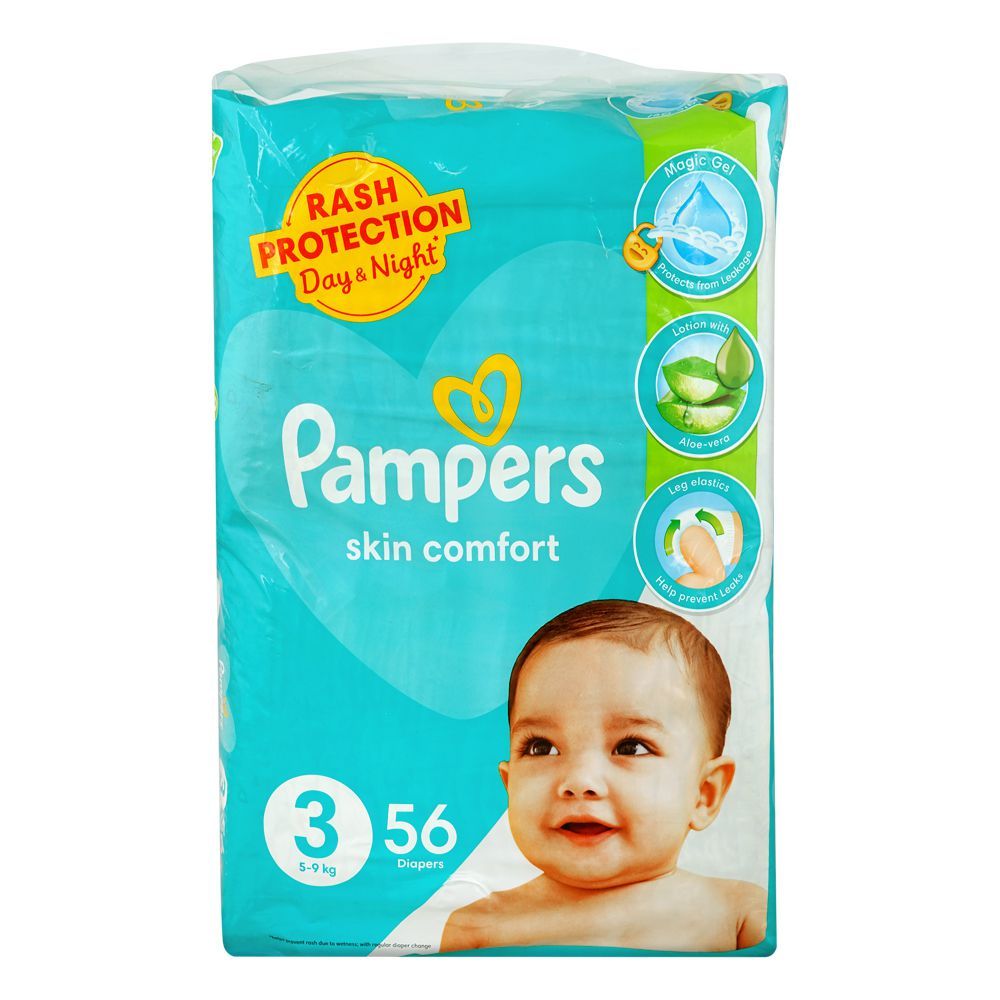 Pampers Skin Comfort Diapers Mid 5-9kg 56-Pcs