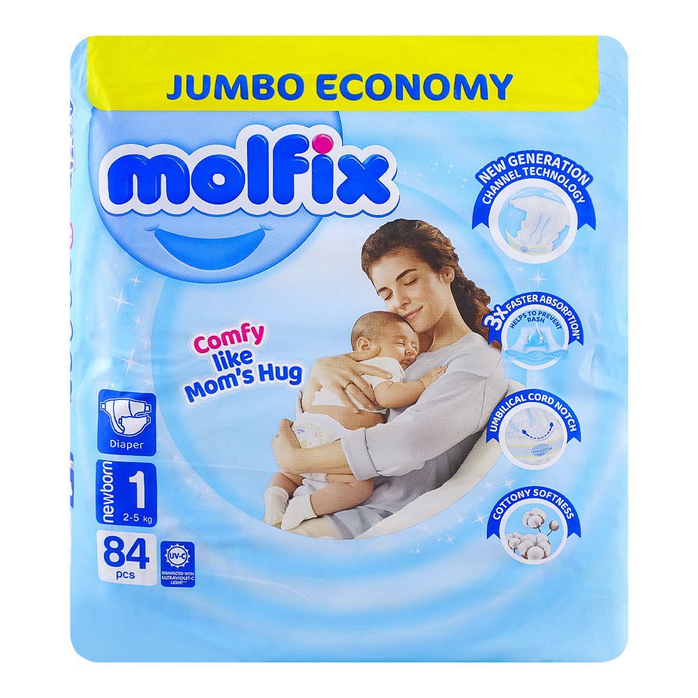 Molfix Newborn Diapers No.1 2-5 Kg 84Pcs