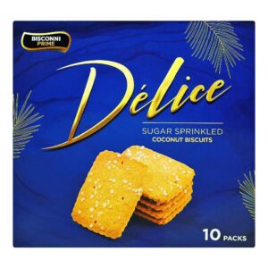 Bisconni Delice Sugar Sprinkled Coconut Biscuits 10 Packs Box