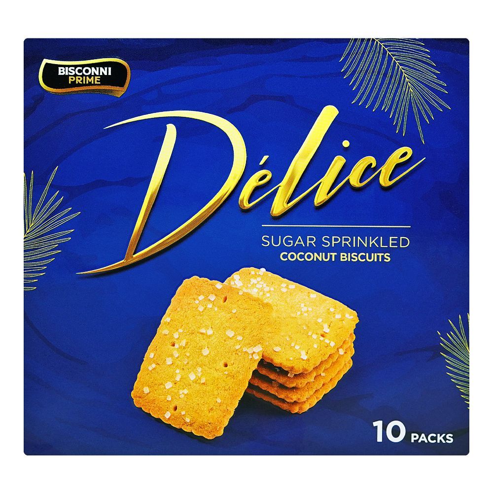 Bisconni Delice Sugar Sprinkled Coconut Biscuits 10 Packs Box