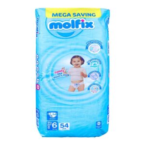 Molfix Diapers No.6 Extra Large 15+ Kg 54Pcs Mega Pack