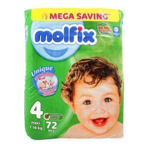 Molfix Diapers No.4 Maxi 7-14 Kg 72Pcs Mega Pack