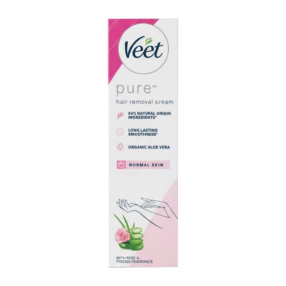 Veet Pure Hair Removal Cream with Rose & Freesia Fragrance for Normal Skin Half Arms 32gm