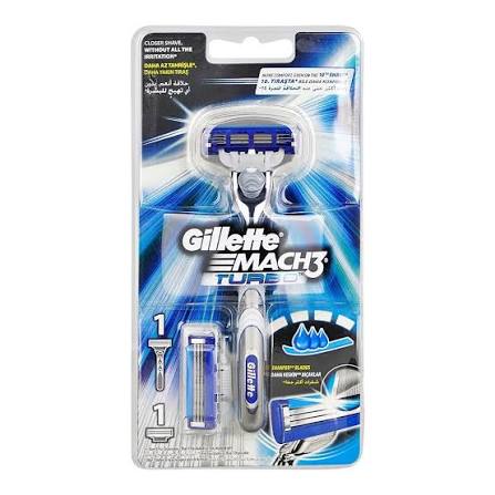 Gillette Mach 3 Turbo Shaving Razor with 1 Blade