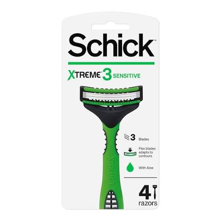Schick Xtreme 3 Sensitive Disposable Razor 4-Pcs Pack