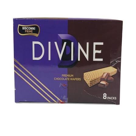 Bisconni Divine Premium Chocolate Wafers 8 Packs Box