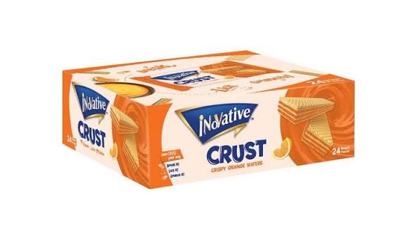 Inovative Crust Crispy Orange Wafers 24 Snack Packs Box