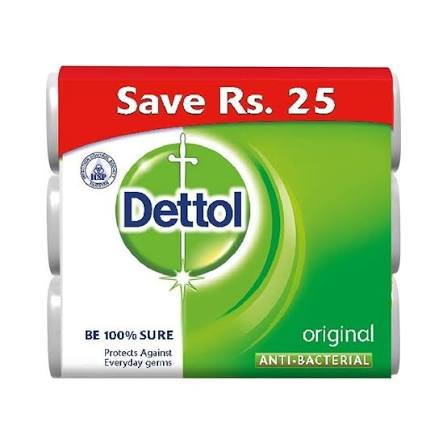 Dettol Original Antibacterial Bar Soap 3 in 1 Pack 110gm