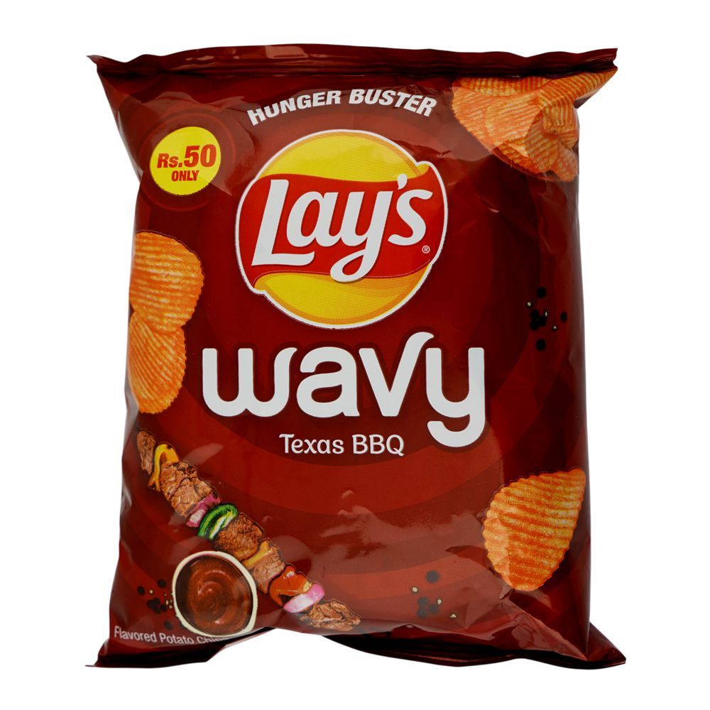 Lays Wavy Texas BBQ Flavored Potato Chips 30gm