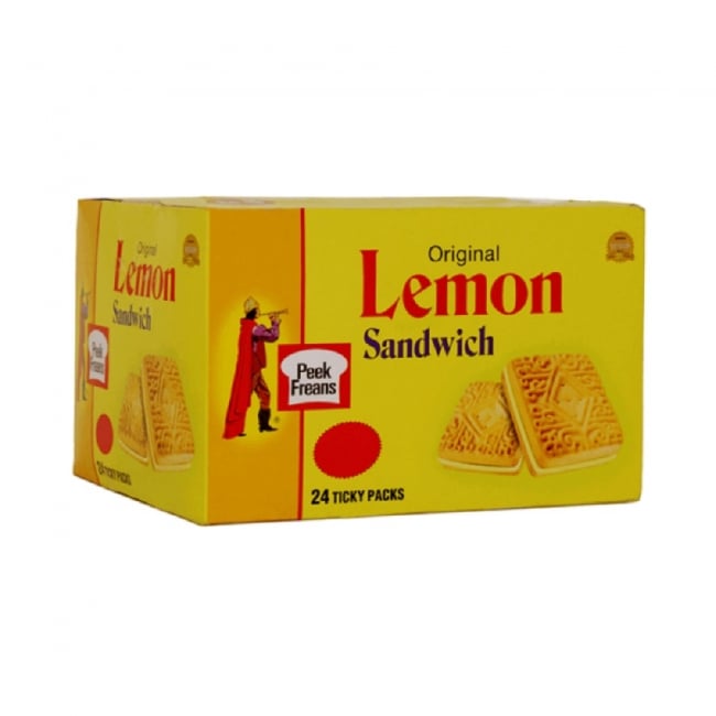 Peek Freans Lemon Sandwich 24 Ticky Packs Box