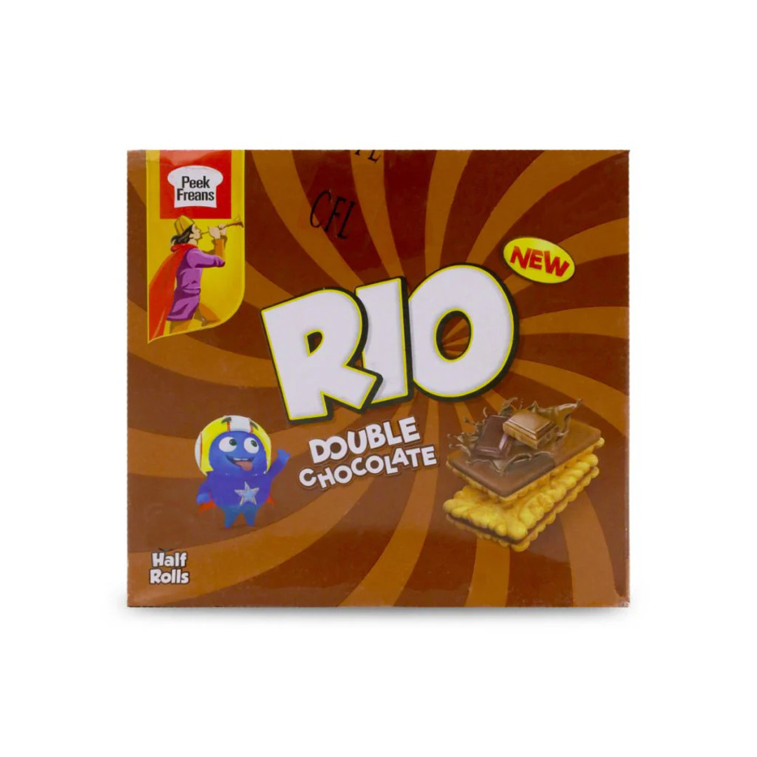 Peek Freans Rio Double Chocolate Biscuits 8 Half Rolls Box