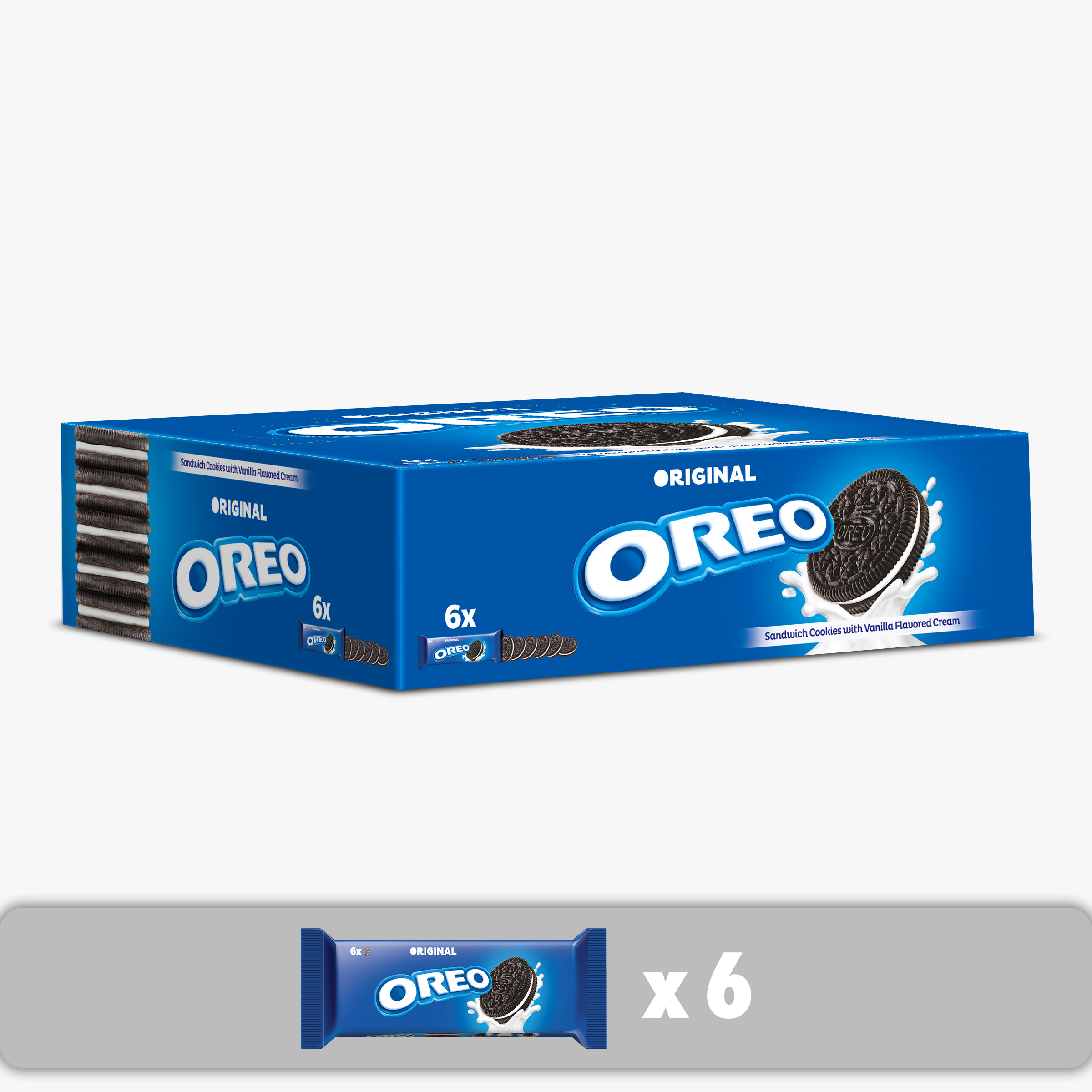 Oreo Vanilla Cream Biscuits 6 Packs Box
