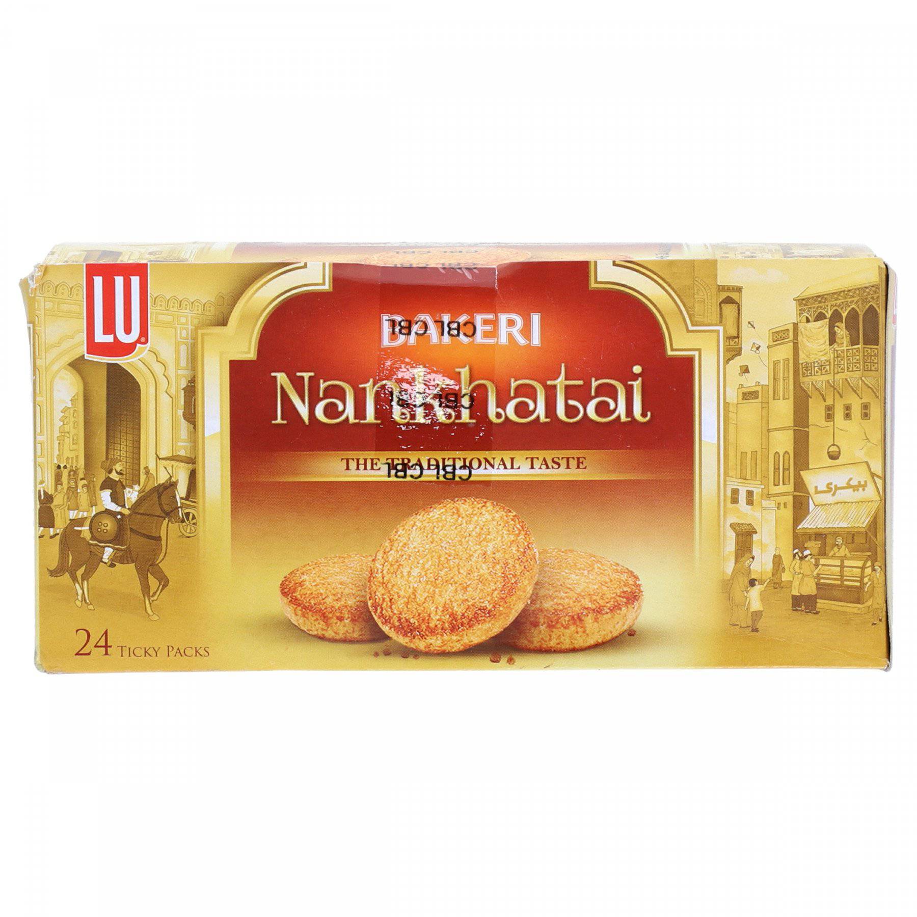LU Bakeri NanKhatai Biscuits 24 Ticky Packs Box
