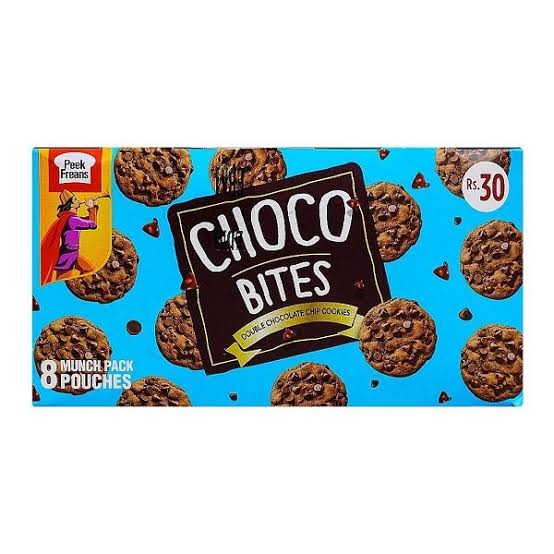 Peek Freans Choco Bites Double Chocolate Chip Cookies 8 Munch Packs Box