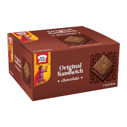 Peek Freans Chocolate Sandwich 8 Half Rolls Box