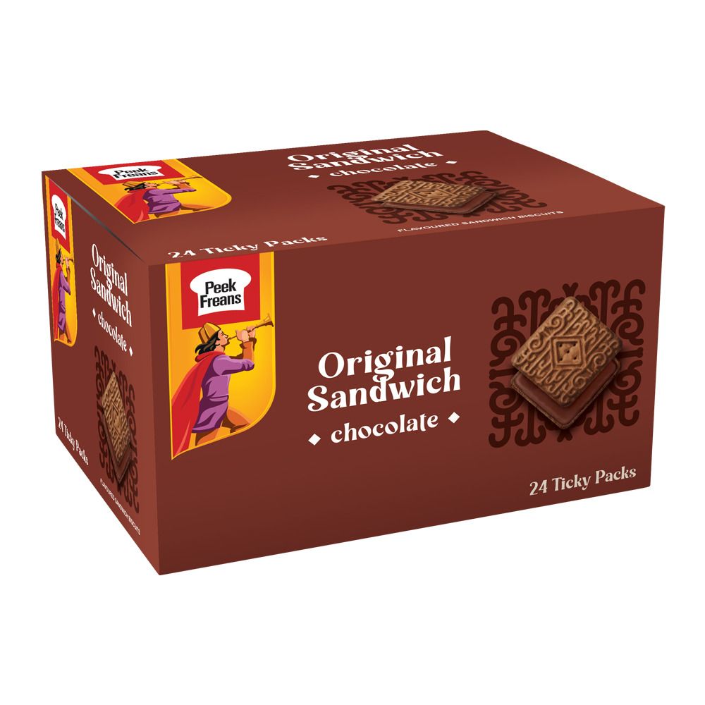 Peek Freans Chocolate Sandwich 24 Ticky Packs Box