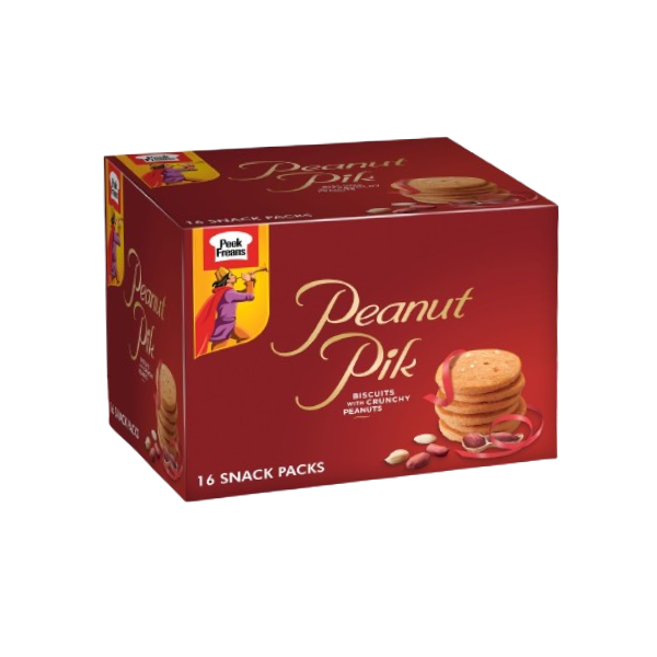 Peek Freans Peanut Pik Biscuits With Crunchy Peanuts 16 Snack Packs Box