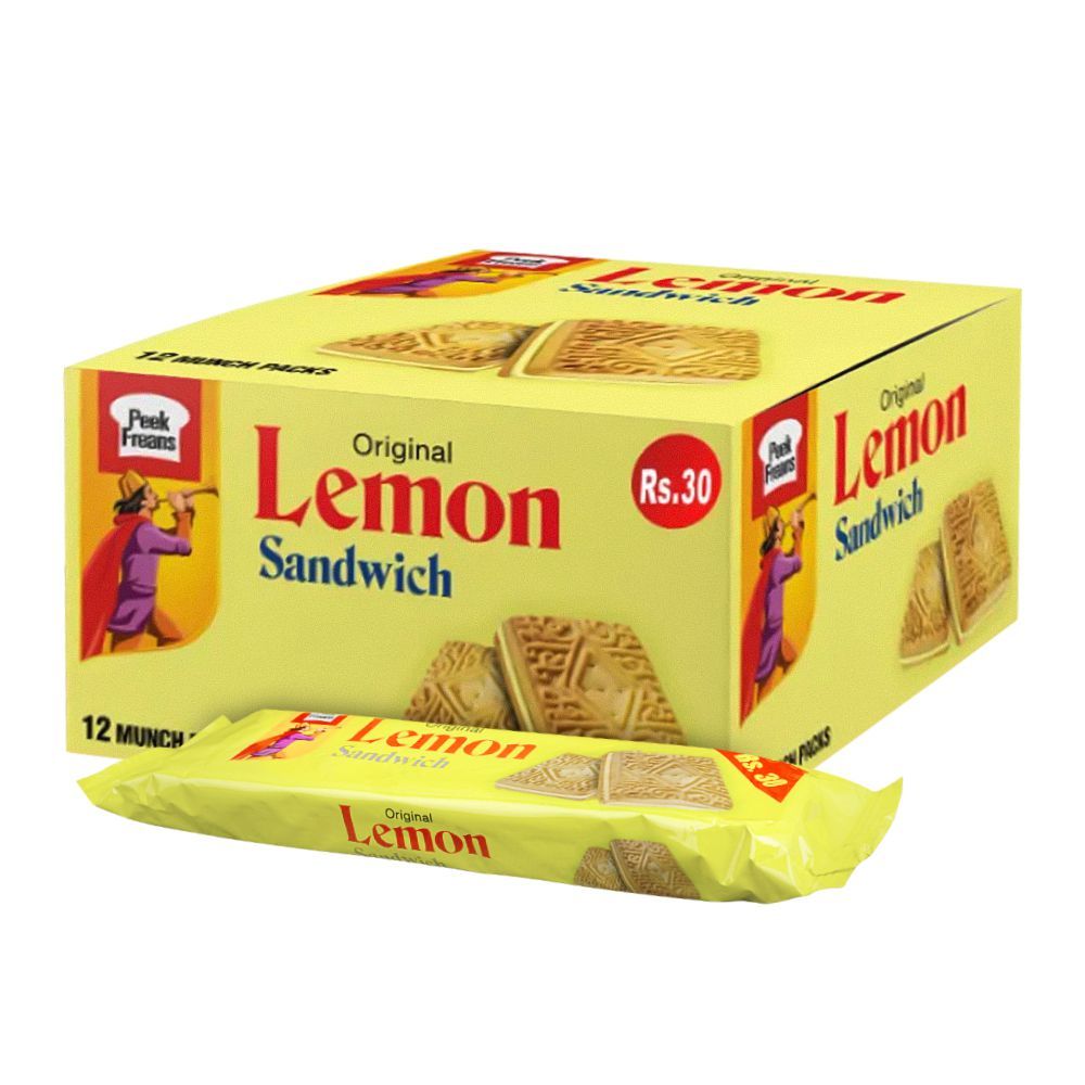 Peek Freans Lemon Sandwich 12 Munch Packs Box