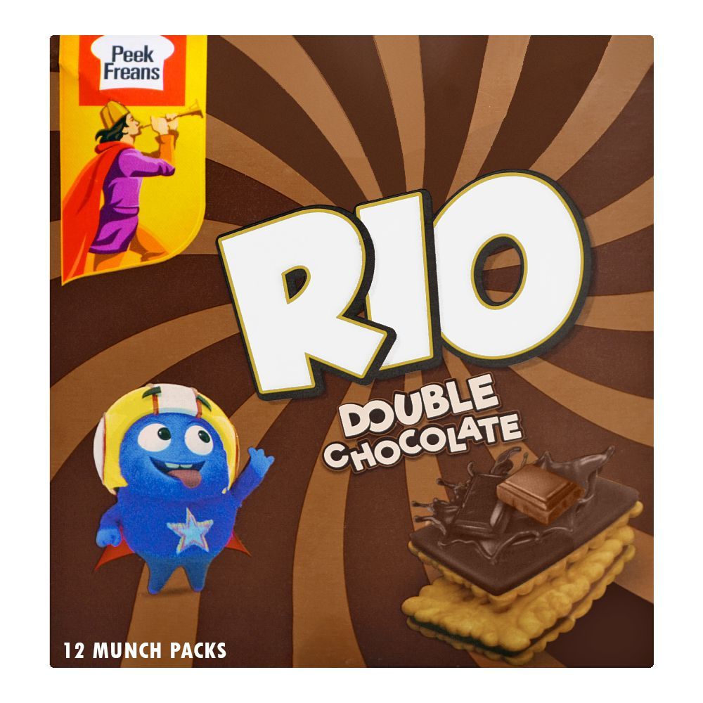 Peek Freans Rio Double Chocolate Biscuits 12 Munch Packs Box